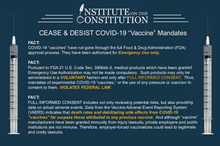Load image into Gallery viewer, COVID-19 Vaccine Mandate Fact Sheet- Postcard Handouts